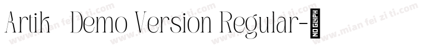 Artik   Demo Version Regular字体转换